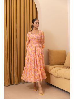 Polago Clothing - Multi Smocked Maxi Dress