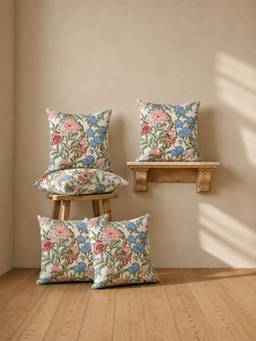 The Home Story - Coral Mist Digital Printed Cotton Cushion Covers (Pack of 5)