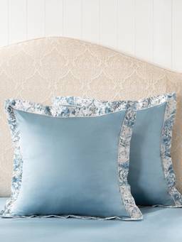 Maspar - 100% Cotton 2 Cushion Covers - Blue