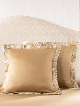 Maspar - 100% Cotton 2 Cushion Covers - Beige