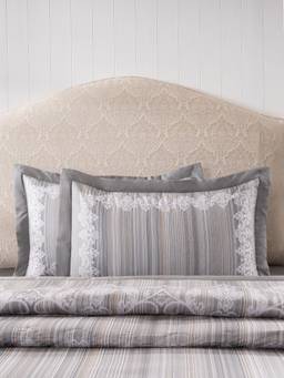 Maspar - Soft 100% Cotton Cozy Bedroom 2 Pillow Covers - Grey