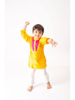 Tiny Pants - Yellow Mustard Kurta (Set of 2)