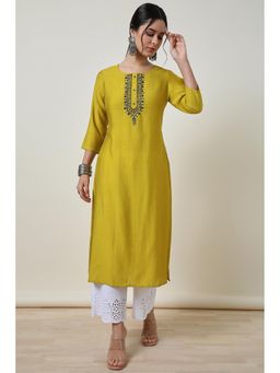 Soch - Green Yoke Design Viscose Blend Kurta