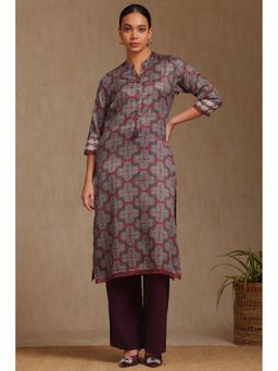 Soch - Womens Earth Cotton Blend Printed Kurta