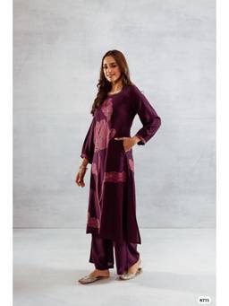 DEVRI - Purple Pure German Reyon Kurta with Salwar
