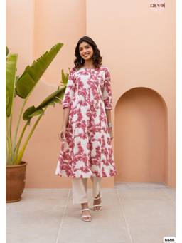 DEVRI - Purple German Reyon Kurta with Salwar