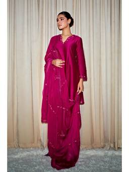 DOHR INDIA - Purple Inaya Embroidered Kurta with Pant