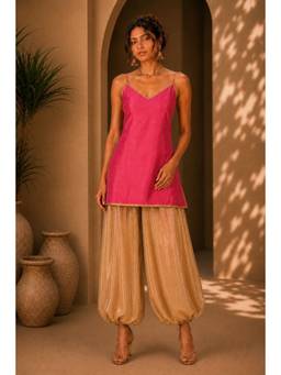 MONK & MEI - Pink Suhani Kurti with Herems Pants
