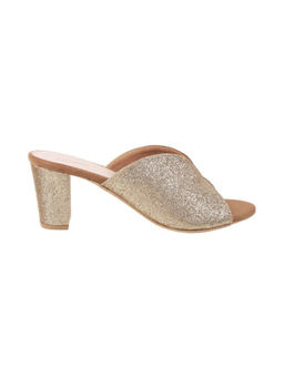 Mochi - Women Gold Sandal Heels