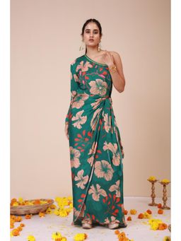LABEL NIYAMI - Hibiscus One Shoulder Tie-Up Maxi Dress