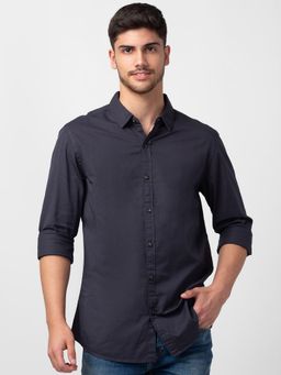 Spykar - Black Full Sleeves Shirt For Men
