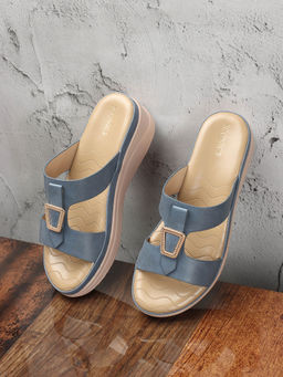Iconics - Women Blue Comfort Sandals