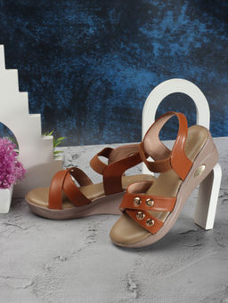 Iconics - Women Tan Comfort Sandals