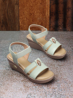 Iconics - Women Pista Green Comfort Sandals