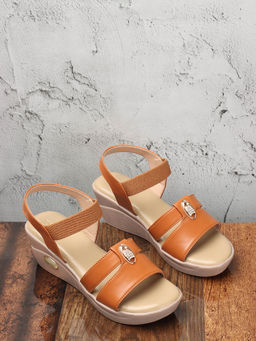 Iconics - Women Tan Comfort Sandals