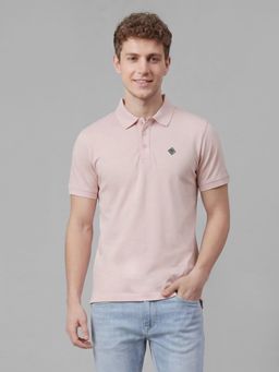 Being Human - Pink Solid Half Sleeve Men's Polo T-shirt