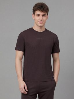 Being Human - Brown Easy Fit Solid Half Sleeve Crew Neck Men's T-Shirt