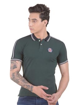 Cantabil - Mens Regular Fit Polo T-shirt - Green