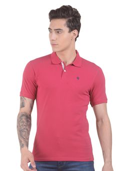 Cantabil - Mens Regular Fit Polo T-shirt - Pink