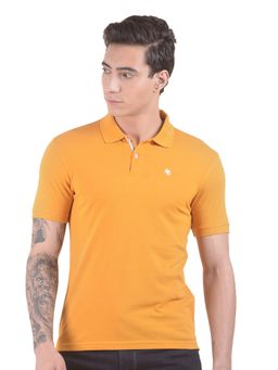 Cantabil - Mens Regular Fit Polo T-shirt - Mustard