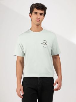 Calvin Klein - Logo Relaxed Fit Cotton Green T-Shirt