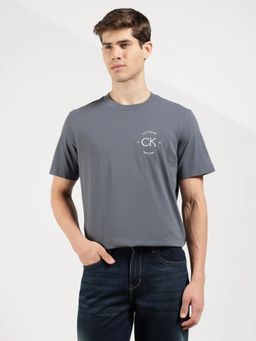 Calvin Klein - Logo Relaxed Fit Cotton Grey T-Shirt
