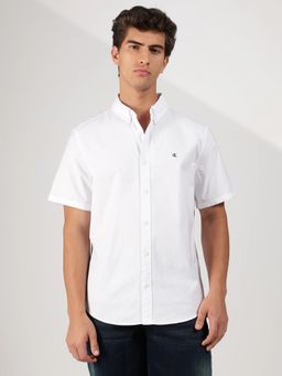 Calvin Klein - Solid Regular Fit Oxford White Shirt