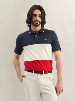 GANT - Colourblocked Multicolour Polo T-Shirt