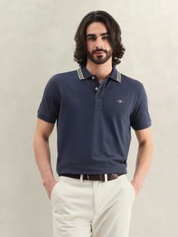 GANT - Solid Navy Blue Polo T-Shirt