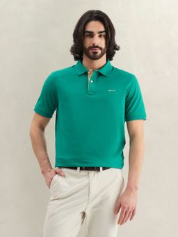 GANT - Solid Green Polo T-Shirt