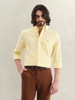 GANT - Yellow Cotton Solid Shirt