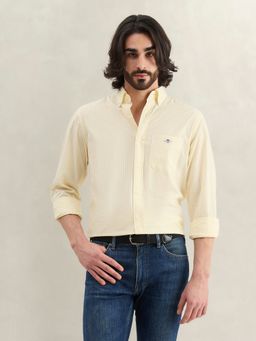 GANT - Yellow Cotton Stripes Shirt