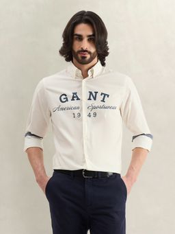 GANT - Printed Off White Shirt