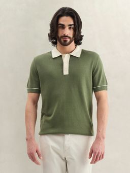 GANT - Solid Green Polo T-Shirt