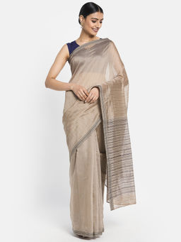 Fabindia - Modal Blend Striped Saree