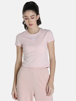 Puma - Classics Fitted Womens Pink T-shirt