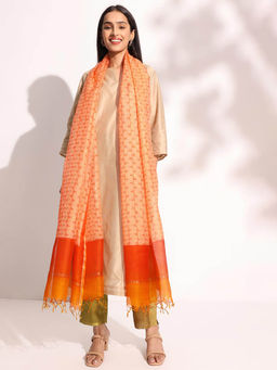 Fabindia - Women Rust Printed Dupatta