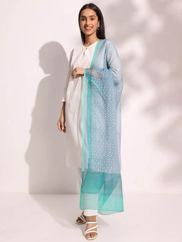 Fabindia - Women Blue Printed Dupatta
