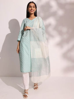 Fabindia - Women Cream Printed Dupatta