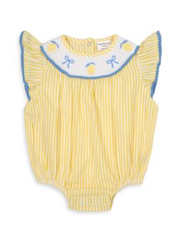 My Milestones - Cotton Dolce Limone Heirloom Romper - Yellow