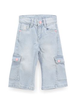 U.S. POLO ASSN. - Girls Mid Rise Cargo Jeans Blue