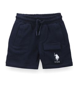 U.S. POLO ASSN. - Boys Textured Knit Shorts Navy Blue