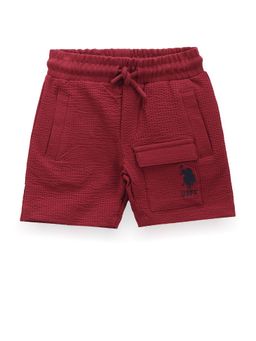 U.S. POLO ASSN. - Boys Textured Knit Shorts Red