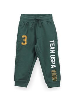 U.S. POLO ASSN. - Boys Brand Typography Print Joggers Green