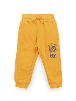 U.S. POLO ASSN. - Boys Solid Logo Joggers Mustard
