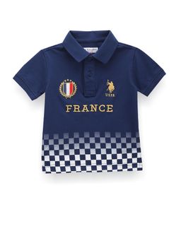 U.S. POLO ASSN. - Boys Printed Polo T-Shirt Navy Blue
