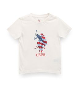 U.S. POLO ASSN. - Boys Printed Cotton T-Shirt White