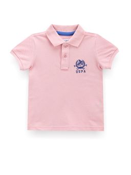 U.S. POLO ASSN. - Boys Pure Cotton Polo T-Shirt Pink