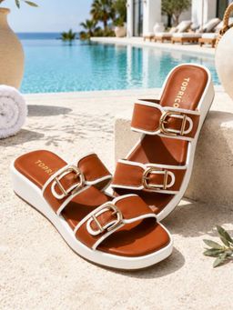 Toprico - Women Tan Daily Sandals Soft Cushion