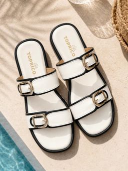 Toprico - Women White Daily Sandals Soft Cushion